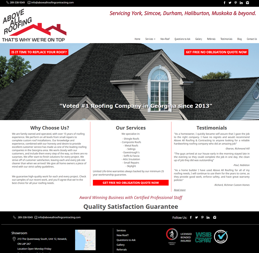 aboveall roofing contracting